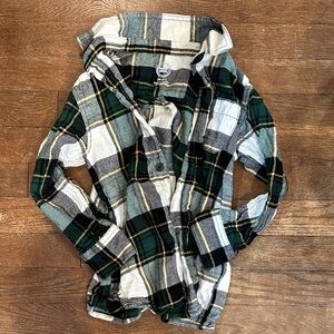 Wonder Nation Plaid Shirt in Green, White, and Yellow